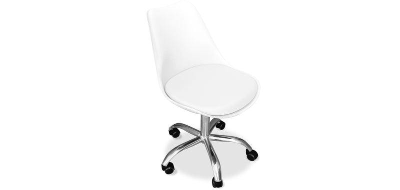 Chaise de bureau à roulettes - Chaise de bureau pivotante - Tulip