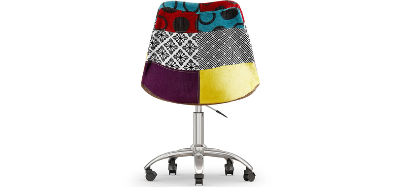 Chaise de Bureau Pivotante - Tissu Patchwork - Ray