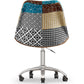 Chaise de Bureau Pivotante - Tissu Patchwork - Patty