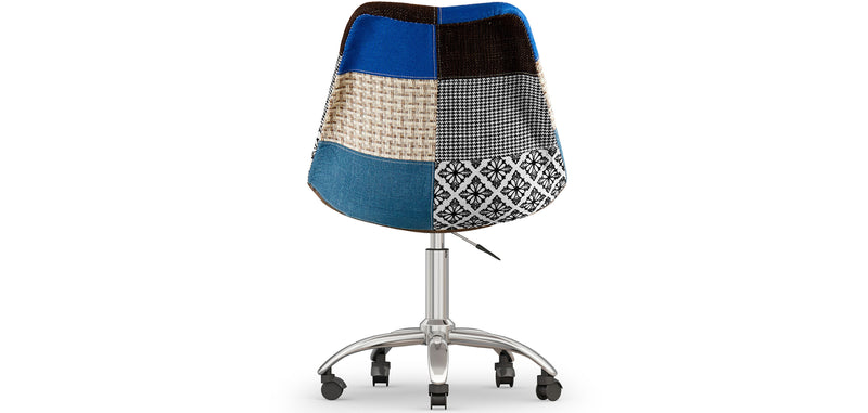 Chaise de Bureau Pivotante - Tissu Patchwork - Pixi