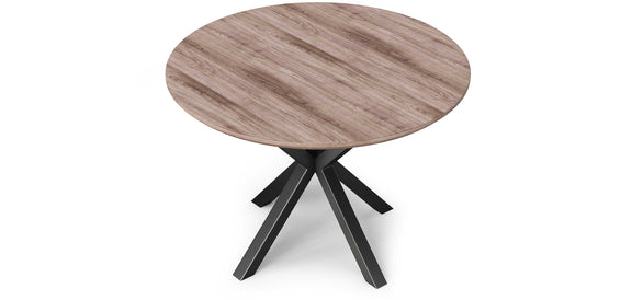 Round Dining Table - Industrial - Wood and Metal - Bayron - gallery 4