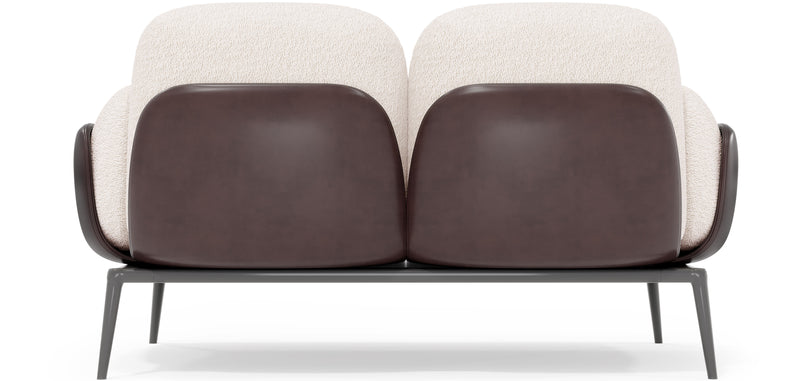 Canapé 2 places en bouclette fausse fourrure Tapissée - Boucles Blanches  - Vandan