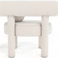 Fauteuil en bouclette fausse fourrure Tapissée - Boucles Blanches - Klena