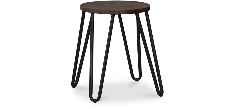 Tabouret Hairpin - 42cm - Bois foncé et métal