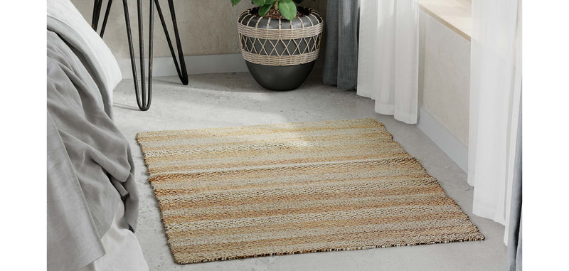 Tapis rectangulaire en jute - Boho Bali - 120x150 CM - Ghana