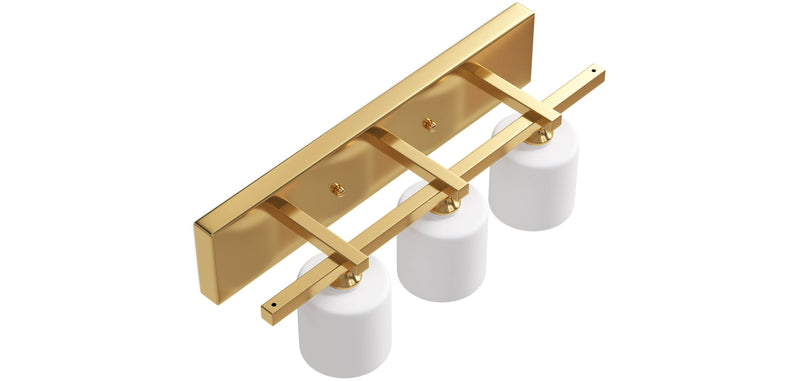 Candeeiro de parede dourado envelhecido - Aplique de 3 luzes - Violet