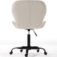 Chaise de bureau avec roulettes - Chaise pivotante de bureau - Rembourrée en tissu bouclé - Structure noire Wito