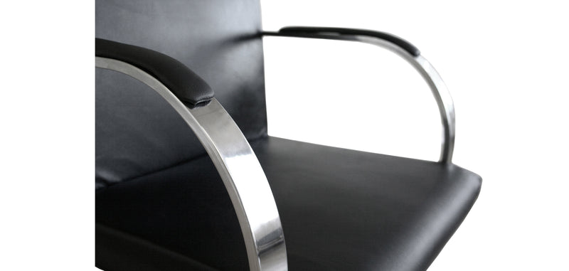 Chaise de bureau avec accoudoirs - Chaise de bureau tapissée en simili cuir - Brama