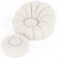 Upholstered Armchair with Ottoman - White Boucle - Rubi - gallery 5