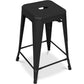 Industrial design bar stool - matte steel - 60cm - Stylix