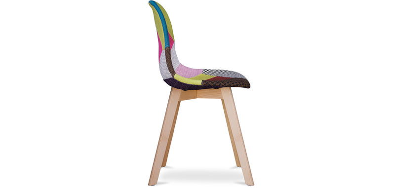 Cadeira de jantar Denisse de estilo escandinavo, design premium - Patchwork Simona