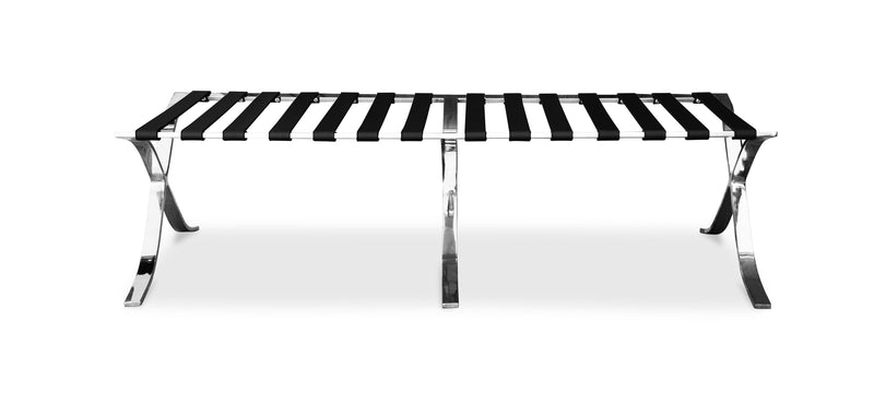 Banc - Repose-pieds tapissé en cuir - Town