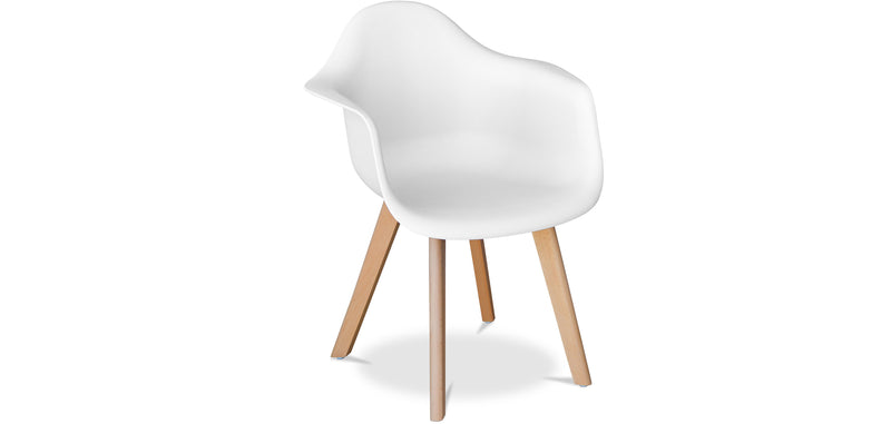 Chaise de salle à manger avec accoudoirs - Style scandinave - Dominic