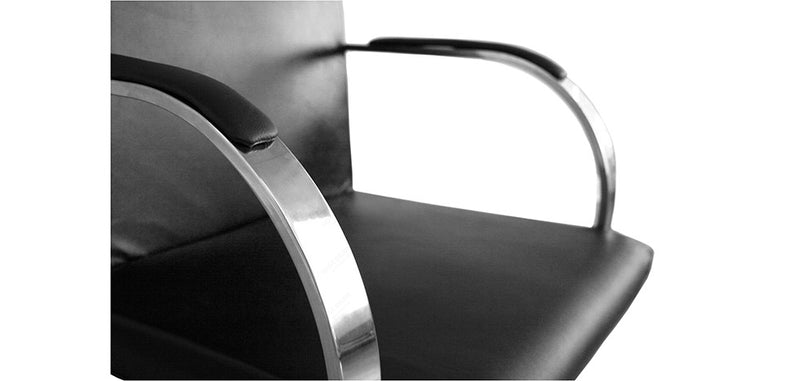 Chaise de bureau avec accoudoirs - Chaise de bureau recouverte de cuir - Brama