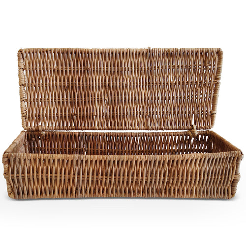 Rattan Basket with Lid - 26x10CM - Lung - gallery 1