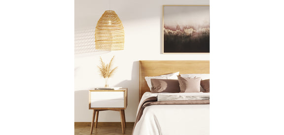 Hanging Lamp Boho Style Natural Rattan - 50 cm - Poung - gallery 5