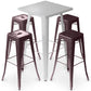Pack Tabouret Table & 4 Tabourets de Bar Design Industriel - Métal - Nouvelle Edition - Bistrot Stylix