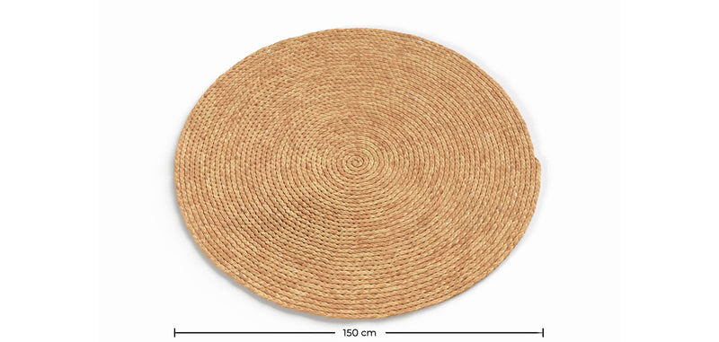 Tapis rond en jute - Boho Bali - 150 CM - Kavya