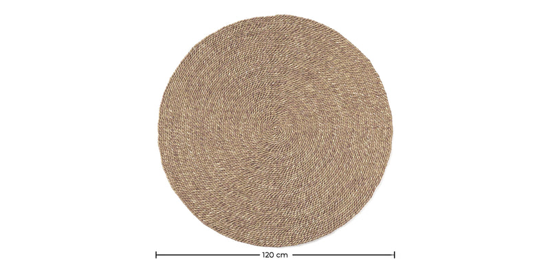 Tapis rond en jute - Boho Bali - 120 CM - Yuri