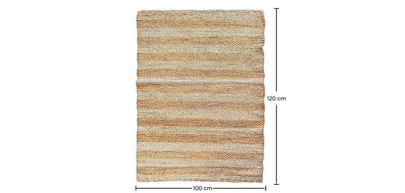 Tapis rectangulaire en jute - Boho Bali - 100x120 CM - Ghana