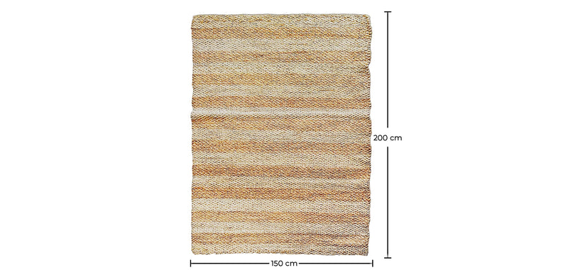 Tapis rectangulaire en jute - Boho Bali - 150x200 CM - Ghana
