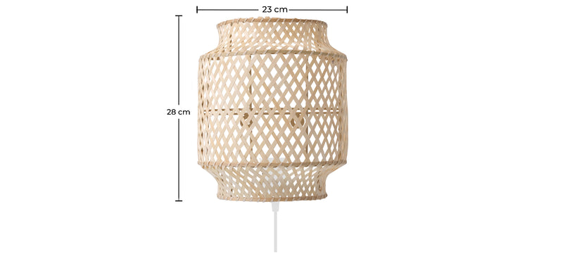 Wall Lamp - Boho Bali Bamboo Design - Hya - gallery 7