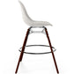Velvet Bar Stool - Scandinavian Design and Dark Wood Legs - Skögur