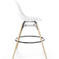 Velvet Bar Stool - Scandinavian Design and Wooden Legs - Skögur
