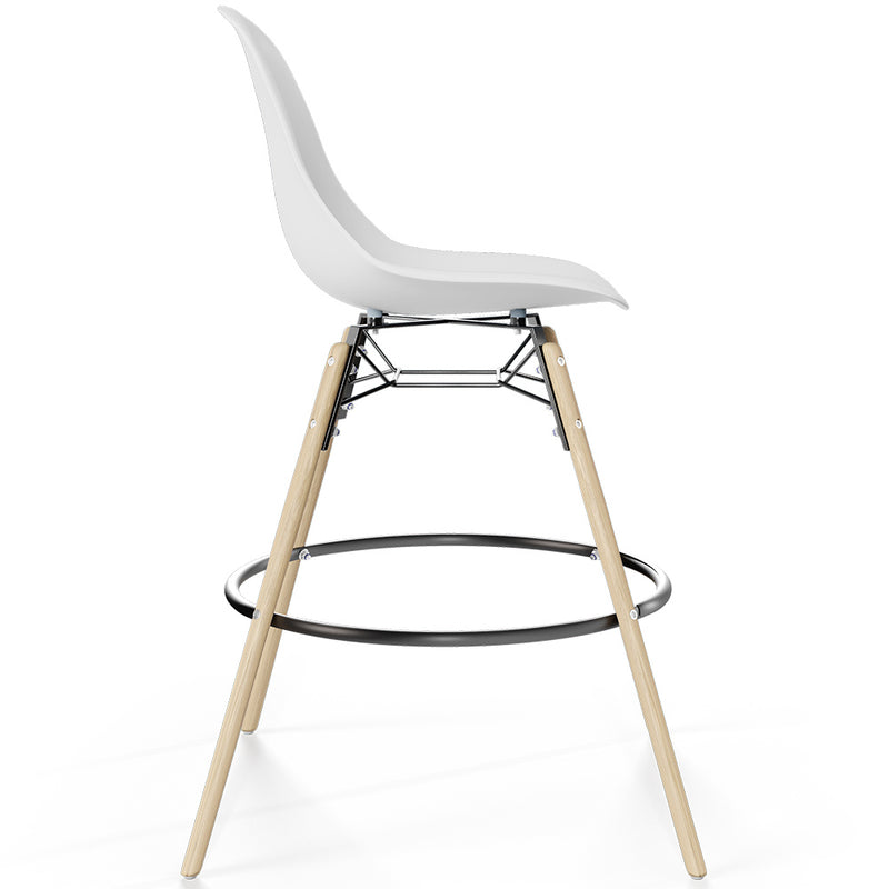 Bar Stool - Scandinavian Design - Wooden Legs - Pack of 4 - Skögur
