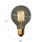Edison Cage filaments Bulb - Dimensions diagram