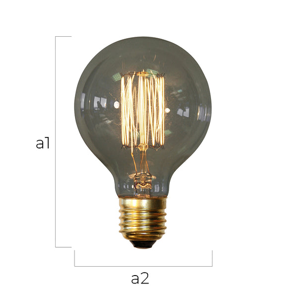 Edison Cage filaments Bulb - Dimensions diagram