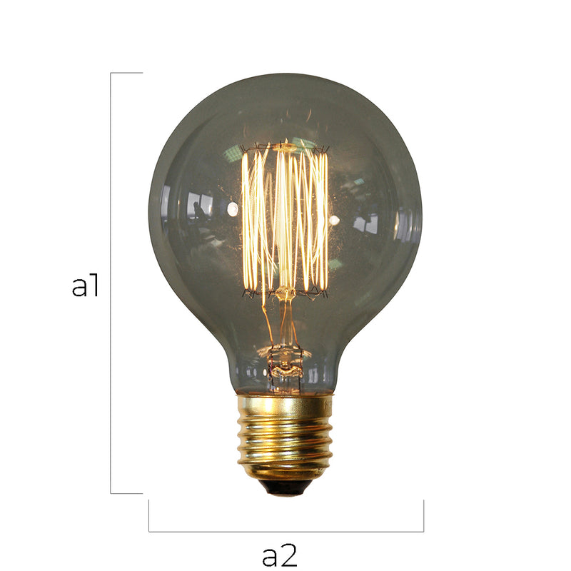Edison Cage filaments Bulb - Dimensions diagram