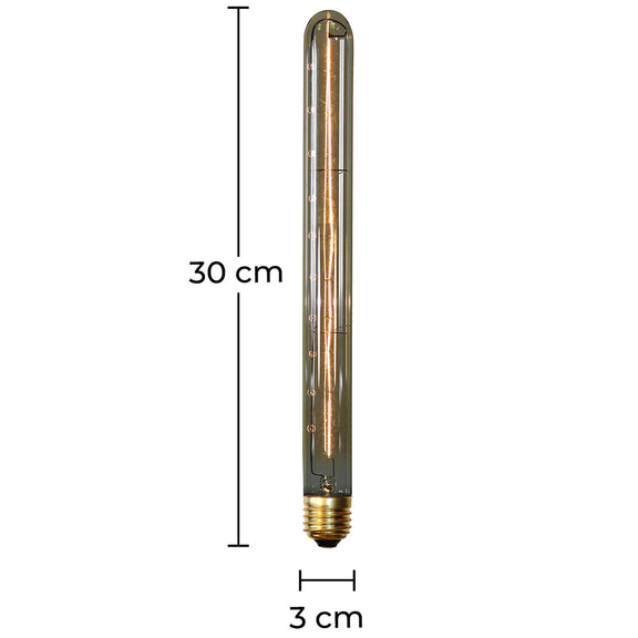 Vintage Edison Bulb -Tube - Dimensions diagram
