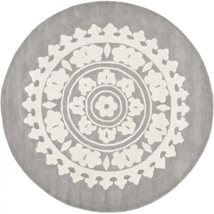Round Design Rug - Wool - Romanty
