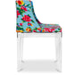 Dining chair - Transparent legs - Patterned design - Mademoiselle