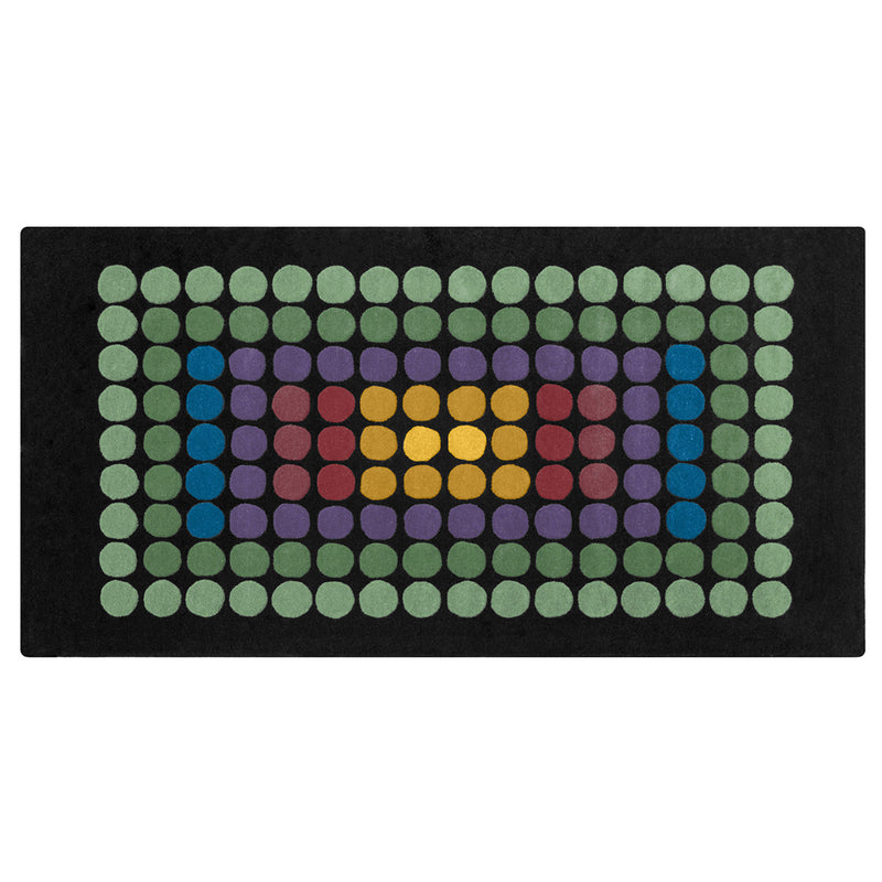 Rectangular Wool Rug – Geometric Design – 200 x 125 cm – Yoler