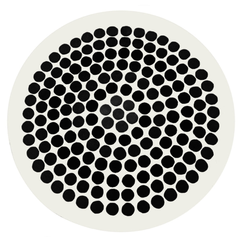 Round Rug Wool – Geometric Design – 68 cm – Yoler