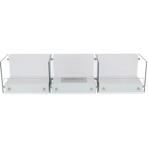 Floor Ethanol Fireplace - White - Quin