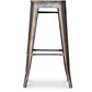 Industriell design barkrakk - Tre og stål - 76cm - Stylix
