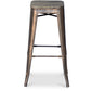 Industriell design barkrakk - Tre og stål - 76cm - Stylix