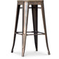 Industriell design barkrakk - Tre og stål - 76cm - Stylix