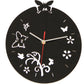 Wanduhr Schmetterlinge und Blumen