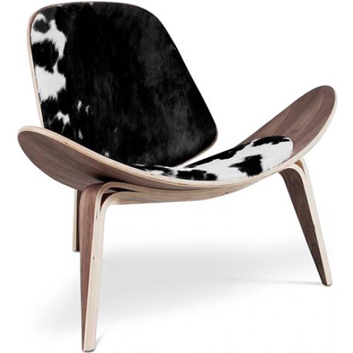 Fauteuil Design - Style Scandinave - Revêtu de Poney - Lucy