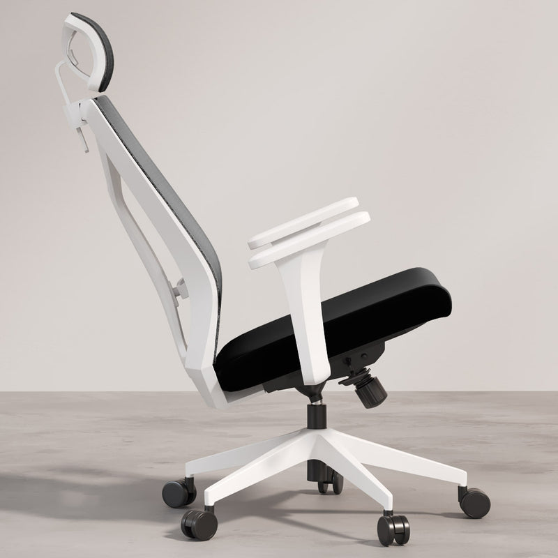 Chaise de bureau ergonomique avec roulettes et accoudoirs - Ergal