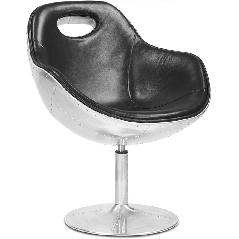 Fauteuil avec Accoudoirs - Style Aviateur - Cuir - Tulip