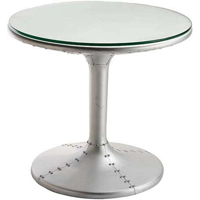 Table basse ronde - Table d'appoint style aviateur - Métal - Tulip