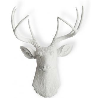 Wall Decoration - White Deer Head - Uka