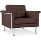 Fauteuil avec accoudoirs - Revêtu de cuir - Town