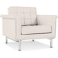 Fauteuil avec accoudoirs - Revêtu de cuir - Town