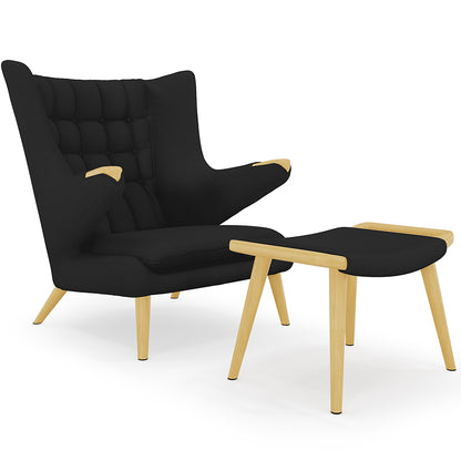 Armchair with Footrest - Upholstery - Grizzly